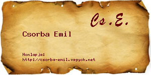Csorba Emil névjegykártya